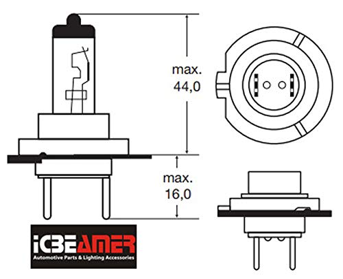 image for ICBEAMER 2 pcs H7 12V 55W Super White Direct Replacement for Auto Vehi