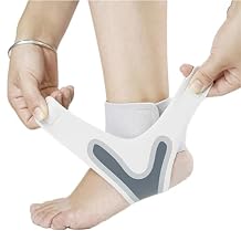 Ankle Brace for Sprained Ankle, Breathable Neoprene Ankle Brace Adjustable Compression Ankle Support for Sports Protect, Arthritis, Achilles Tendonitis Recovery - 2 Pcs, White X-Large