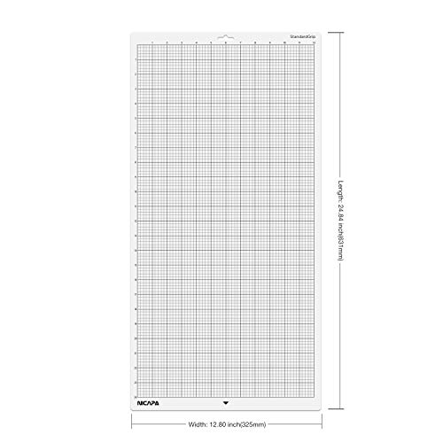 Nicapa Standardgrip Cutting Mat For Silhouette Cameo 3/2/1 (12X24 Inch,3 Mats) Standard Adhesive Sticky Quilting Cricket Cut Mats Replacement Accessories For Silhouette Cameo #TOP5