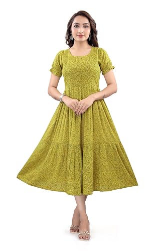 Image of B2F Women's Flared Anarkali Maternity Dress, Feeding Kurti with Concealed Zip for Pre & Post Pregnancy