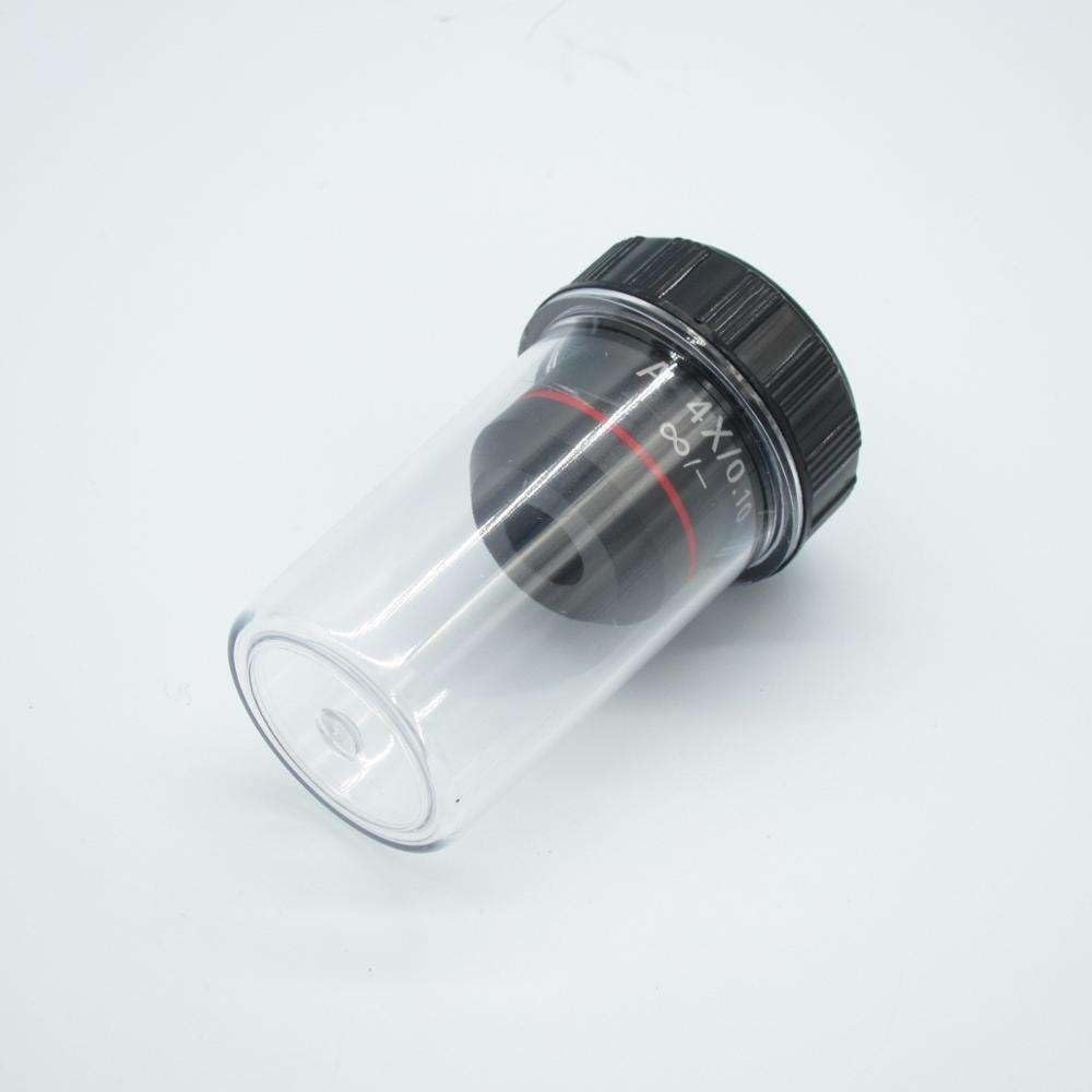 Akcesoria do mikroskopu laboratoryjnego Mikroskop Zastosowanie mikroskopu biologicznego 4X /0,1 mm Nieskończona Achromatyczna soczewka obiektywowa