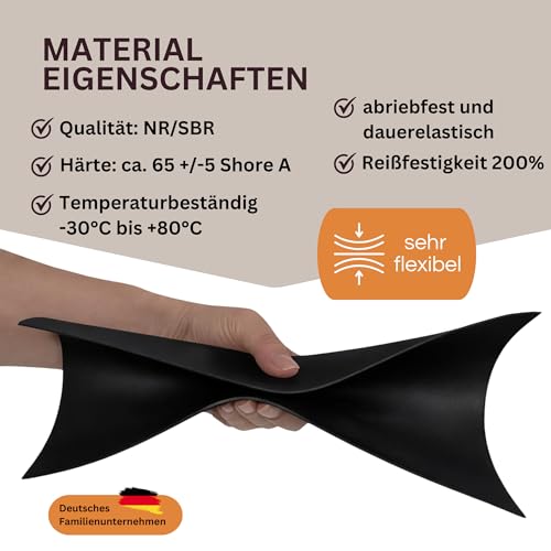 Dichtungsplatte Dichtplatte Gummiplatte 200mm x 300mm x 3mm - 20cm x 30cm Stärke: 1mm - 5mm Dichtung Abdichtgummi Dichtungsmatte Dichtungsmaterial Dichtgummi Dichtungsband (Stärke: 3mm)