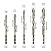 Yuqutum New Four-Flute Sawtooth Eccentric Drill Bit, High-Strength Four-Edged Serrated Eccentric Twist Drill Bit, Multifunction Drill Bit Set for Concrete Tile Ceramic Wood (5*2/6*4/8*2/10/12,Brass)