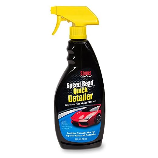 Stoner Car Care 92354 22-Ounce Speed Bead Quick Detailer Car Cleaner Wax Spray for Fast Touch-Ups and to Provide Shine and Protection, Pack of 1, Black