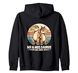 Mr and Mrs Saurus Est 2026 Dinosaurierpaar Kapuzenjacke