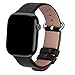 Fullmosa Compatible Apple Watch Band 38mm 40mm 42mm 44mm Calf Leather Compatible iWatch Band/Strap Compatible Apple Watch Series 4 Series 3 Series 2 Series 1,38mm 40mm Black