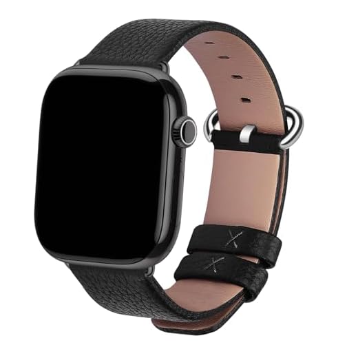 Fullmosa Compatibile Cinturino per Apple Watch 38mm/40mm e 42mm/44mm,15 Colori Yan Pelle Cinturino/Cinturini di Ricambio per Apple Watch,Cinturino per iWatch Series 4,3,2,1, Uomo e Donna, Nero
