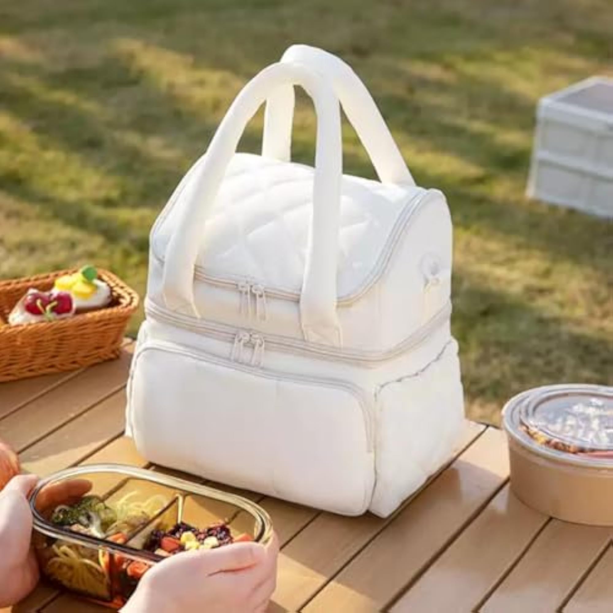 Leakproof Portable Lunch Box Bag with Shoulder Strap