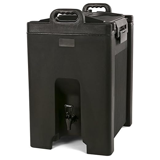 Carlisle XT1000003 Cateraide Insulated Beverage Server/Dispenser, 10 Gallon, Black