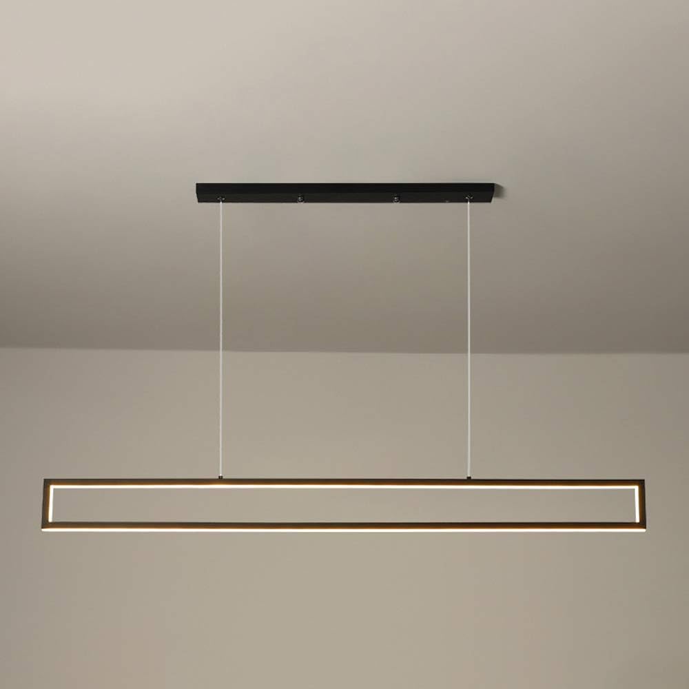 Suspension rectangulaire LED moderne noire 120cm luminaire suspendu de plafond