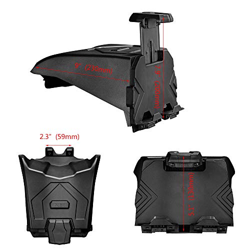 X3 Tablet Holder for 2017-2021 Can Am Maverick X3, ISSYZONE Electronic Device Holder with Integrated Storage - Fits 2017 2018 2019 2020 2021 Can Am Maverick X3 Max