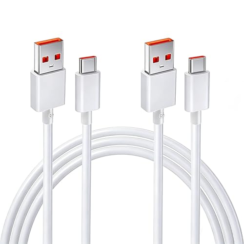 120W USB C Cable 1.5m, 6A Charge Rapide Câble compatible avec Xiaomi 14 / 13T / 12T / 12X / 12 / 11T Pro /11 Lite/10T/ 10/ Redmi Note 14/13/13 Pro /12 /11s /11/10 Pro/9 Pro/9T/ POCO X6/ X5/X4 (2 Pack)