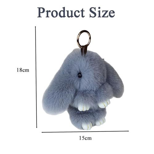 Image of Bunny Keychain, Plushies Keychain for Girls and Teens, Bag Charms Soft Toy for Everyday Use, Gift for Students, Enthusiasts, and Gift Shops