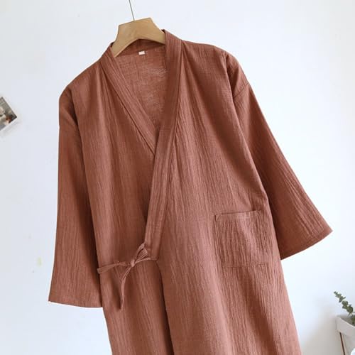 Yukata de baño de hombre en gasa de algodón para tardes frescas de verano 6