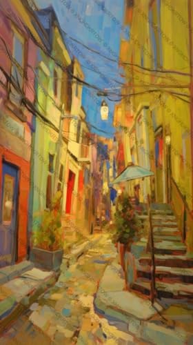 1000 Piece Jigsaw Puzzle Town Neighborhood Alleyway Brain Teaser for