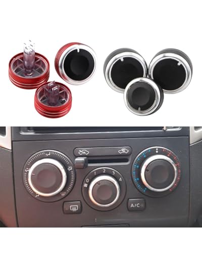 Temperature Adjustment Knob Air Conditioning Knob Switch Climate Control HVAC (Upgrade Red)