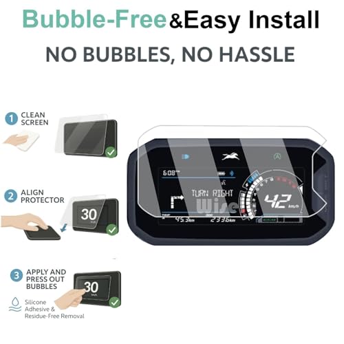 Image of Wisely Premium Screen Guard for New TVS JUPITER 125 DT SXC 2025 Scooter TFT Display Digital Meter Protector Instrument Cluster Accessory, Easy installation kit, HD Clear, Full Cover