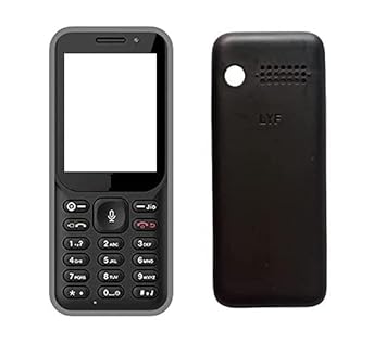 Ekon Full Keypad Housing Body Back Panel Compatible with LYF Jio F320B - Black (Not A Mobile Phone, only Body Panel)