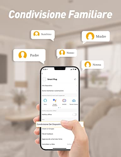 Maxcio Presa Intelligente WiFi, Smart Presa Italiana 16A Compatibile con Alexa e Google Home, Controllata da Maxcio APP, Alexa Presa con Funzione di Energia Monitor, Conto alla Rovescia (2 Packs) - Image 6