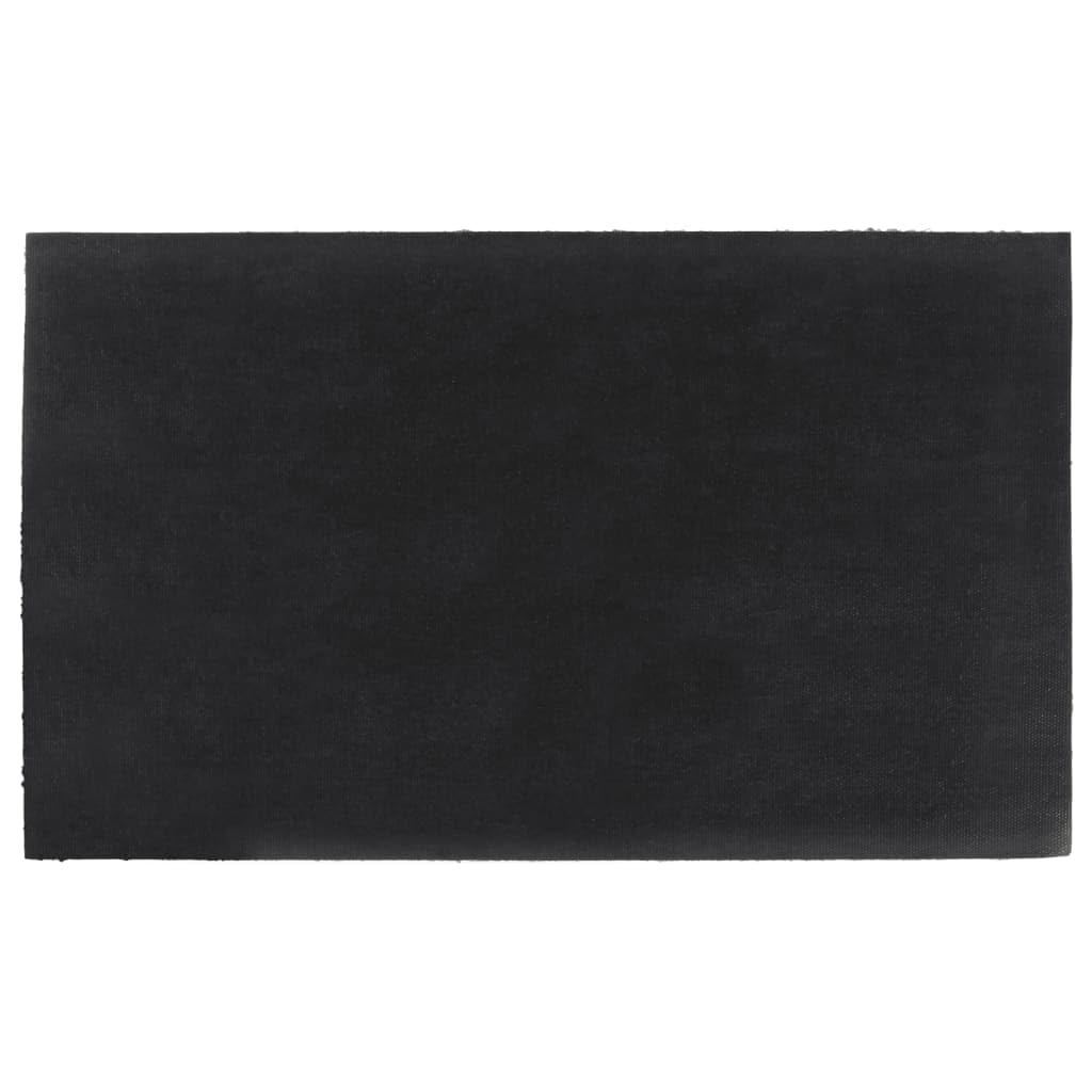 Kokosfaser Fußmatte 45x75 cm – Schmutzfangmatte Natur mit getufteter Kokosmatte, Rutschfester PVC-Unterseite, für Innen und Außen, einfache Reinigung