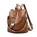 shepretty Damen Rucksack Anti Diebstahl Umhängetasche Multifunktions Schultaschen,0298Pu,Gelb