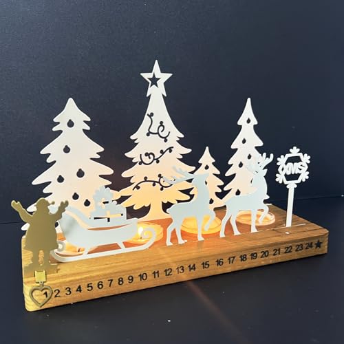 Advent Kerzenhalter, Teelicht Adventskerzenhalter modern, Holz...