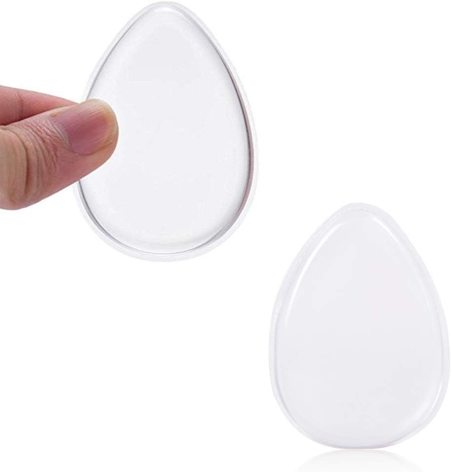 Washable Silicone Sponge Jelly Applicator for Cream Gel Foundation - Face Silisponge Cosmetic Beauty Makeup Tools Blender White 2PCS-image-7