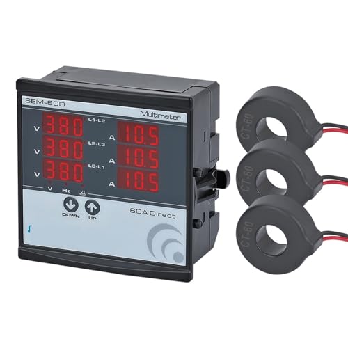 Multimètre numérique SEM-XXD triphasé avec 3 CT modèle 250D 10-250A