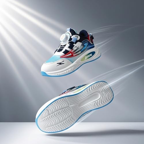 Image of Athletic Sneakers with Dial Closure, Comfortable, Attractive Colour Combination, Chunky Sole, Sports Running Shoes