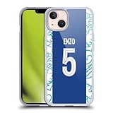 Head Case Designs Officially Licensed Chelsea Football Club Enzo Fernández 2022/23 Players Home Kit Gel Case [Military Grade Protection] Compatible with Apple iPhone 13 and Compatible with MagSafe