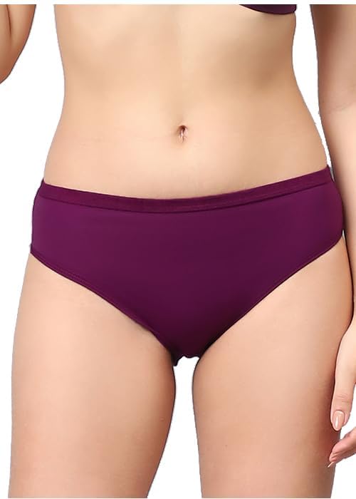 Image of Flomex Women's Hipsters Panties Super Soft Hipster Ladies Plain Bright Panty /Innerwear Soft Panties Underwear Combo Pack 3