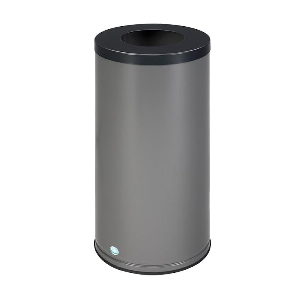 PROREGAL Robuster Wertstoffsammler mit Deckel | 70 Liter, HxBxT 70x36,5x36,5cm | Verzinkter Stahl | Anthrazit | Mülleimer Abfalleimer Müllkorb