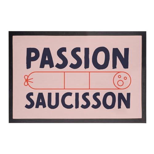 Paillasson rose Passion Saucisson idéal pour égayer vos apéros entre amis - 2