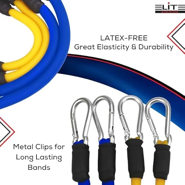 Elite Supplies 11 Pieces Speed Agility Strength Leg Resistance Bands - for All Sports & Exercise Fitness Fast Sprinting, Explosive, Agile, Strength, Endurance