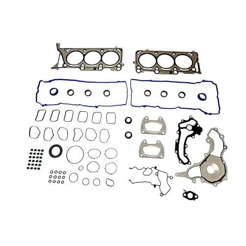 Image of DNJ HGS1184 Engine Cylinder Head Gasket Set, Complete Head Repair Kit for 2016-2022 Chrysler, Dodge, Jeep, Ram 1500, Durango, Grand Cherokee 3.6L V6 24V DOHC 3604cc