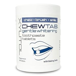 Chewtab Gentle Whitening Toothpaste Tablets 180 Count Refill (Peppermint)