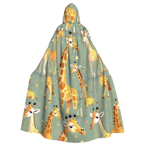 Cape à capuche girafe pour carnaval et soirées cosplay médiévales