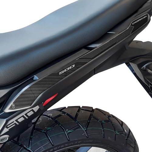 Autocollants 3D moto pour poignées passagers Honda NX500 2024-2025 noir resin labelbike