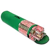 Himissy Contenitore per Carta da Regalo Natalizia, Borsa Porta Rotoli Carta da Regalo, Organizzatore Carte di Natale, Nastri, Etichette e Fiocchi per la Conservazione, 82 x 34 x 13 cm (Verde)