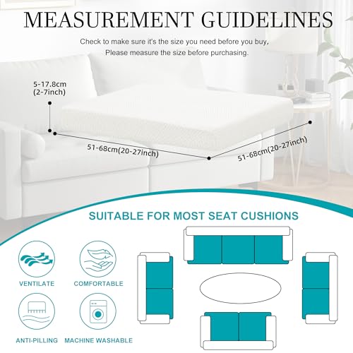 Image of 14Pcs Stretch Patio Cushion Covers,Outdoor Couch Covers Replacement,Outdoor Couch & Sofa Slipcovers,for Patio Furniture Cushion Covers,Washable Reusable Furniture Protector (Jade White,Cover Only)