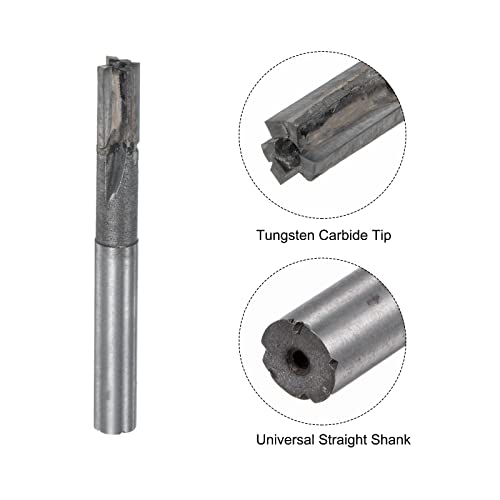 Image of uxcell Square Nose End Mill, 8mm Cutting Dia Tungsten Carbide Tip 3 Straight Flutes Milling Cutter with 8mm Straight Shank, 2pcs