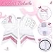 NCMAMA Baby Breast Cancer Pink Silver Glitter Cheer Bow Hair Tie Holder for Girls Hope 5pcs