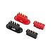 SPARKHOBBY MPX 8 Pin Male and Female Plug Connector Servo Signal 8 Core Charger Low Current Connection Adapter for RC Car Airplane Parts (4pcs Black Male)