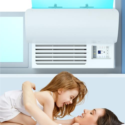 Deflector de aire acondicionado de ventana regulable de plástico blanco para ventilación de hogar 5