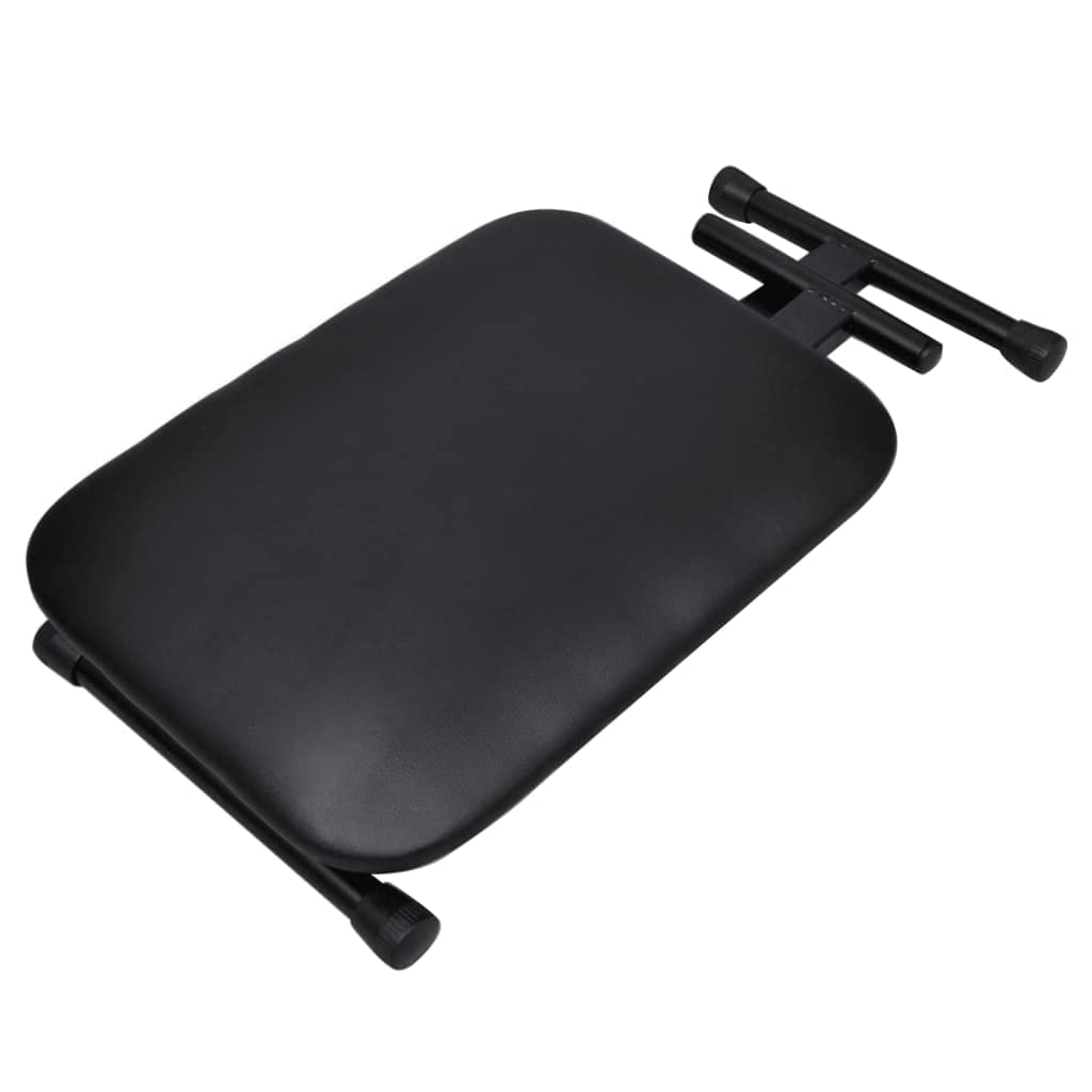 Sgabello per pianoforte regolabile in acciaio con ecopelle, regolabile in altezza su 3 livelli, pieghevole, imbottito, ideale per musicisti, tastiera, batteria e palcoscenico