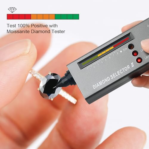 2.5CT Moissanite Engagement Ring for Women VVS1 Clarity Black Oval Cut Lab Created Diamond Wedding Band S925 Sterling Silver with 9K Gold Plated Wedding Ring for Her Size 4-94