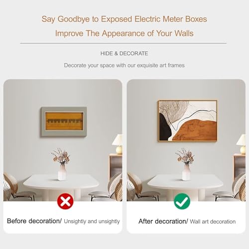 Decorative Circuit Breaker Panel Cover, Wall Art Electrical Box Hideaway, Creative Home Decor Picture (Style 3, 15.7x11.8in) - Unique Wall Decoration for Modern Spaces