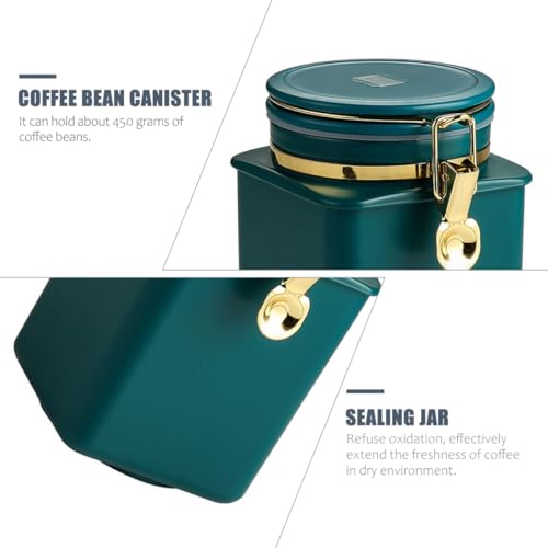 Lata hermética para café BESPORTBLE 1.1L azul miniatura 2