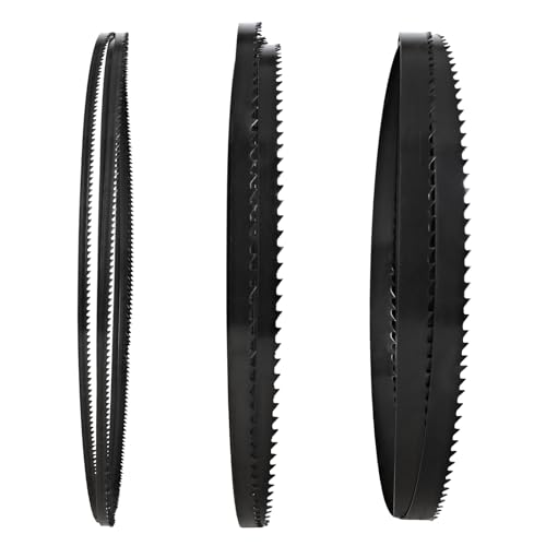 TASP 59-1/2 Bandsaw Blades Set (1/8 1/4 3/8 Wide) for 9 Band Saw Compatible with Craftsman Ryobi Black & Decker Delta Wen Pack of 3