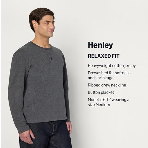 Image of Amazon Essentials Men's Long-Sleeve Henley Shirt